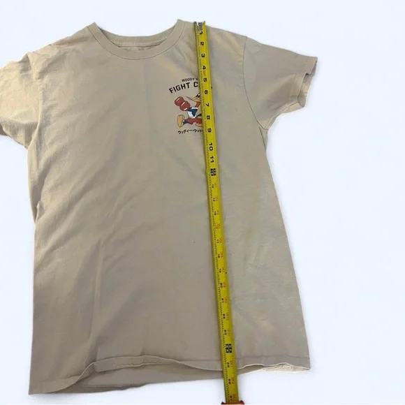 Woody’s Fight Club Graphic T-Shirt Men’s Small Beige Crew Neck Short Sleeve - Picture 6 of 8